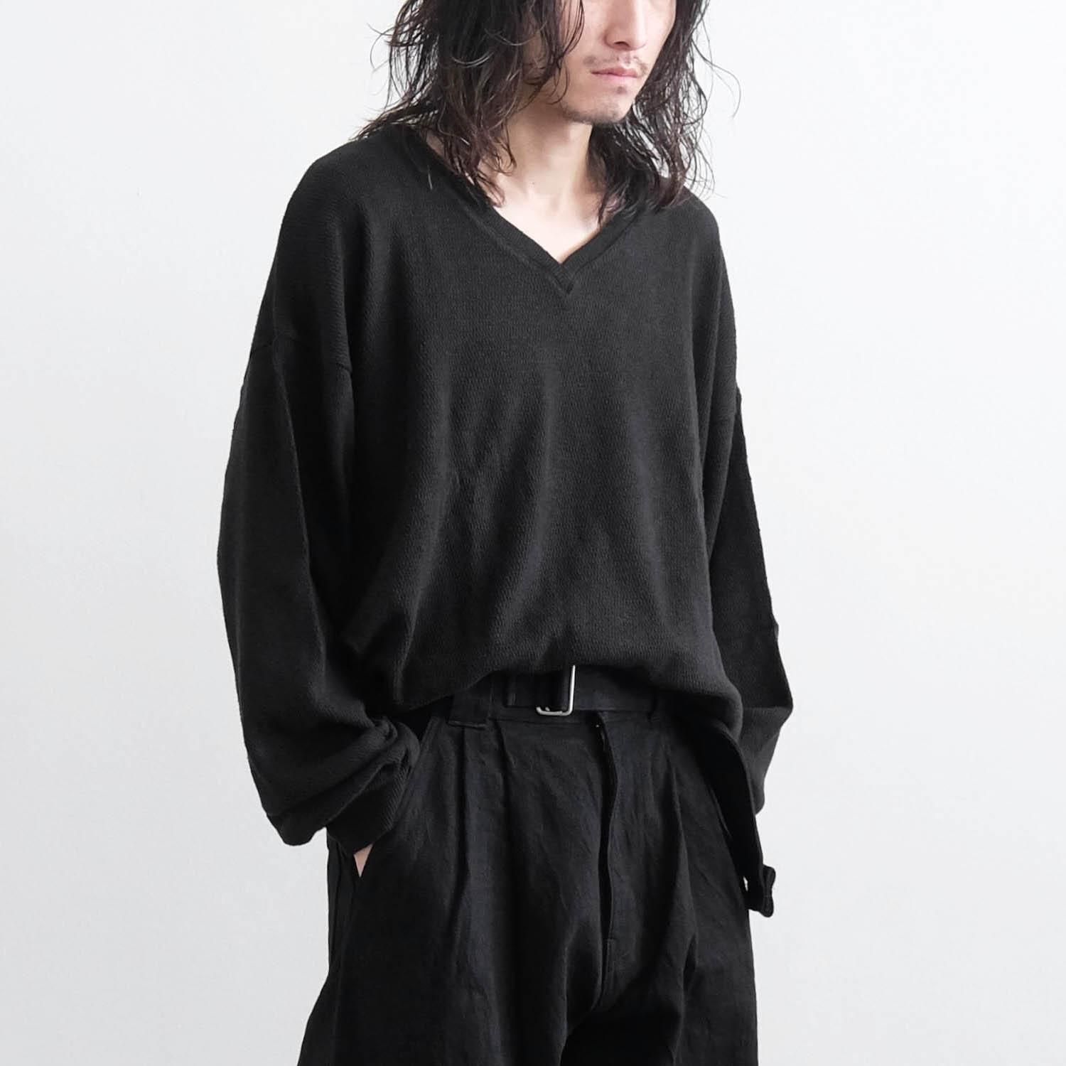 トップス 25aw barbell object nep v top BLACK 1 nep v top [BLACK] - WUNDER 大阪 セレクトショップ 大阪梅田