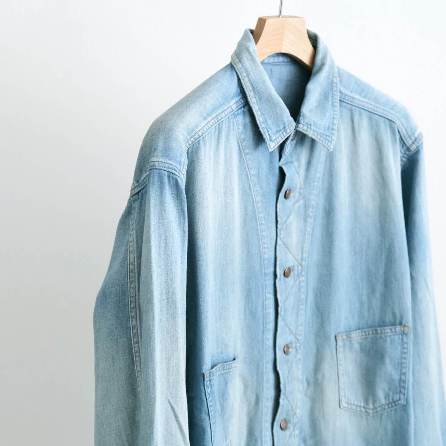 DENIM SHIRTS COVERALL [FADE INDIGO] - WUNDER 大阪 セレクト