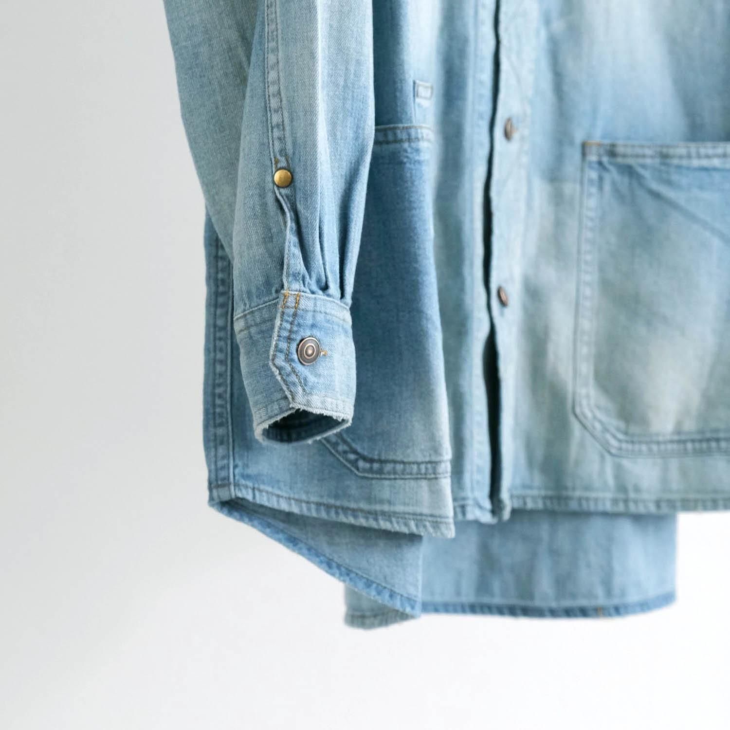 DENIM SHIRTS COVERALL [FADE INDIGO] - WUNDER 大阪 セレクト
