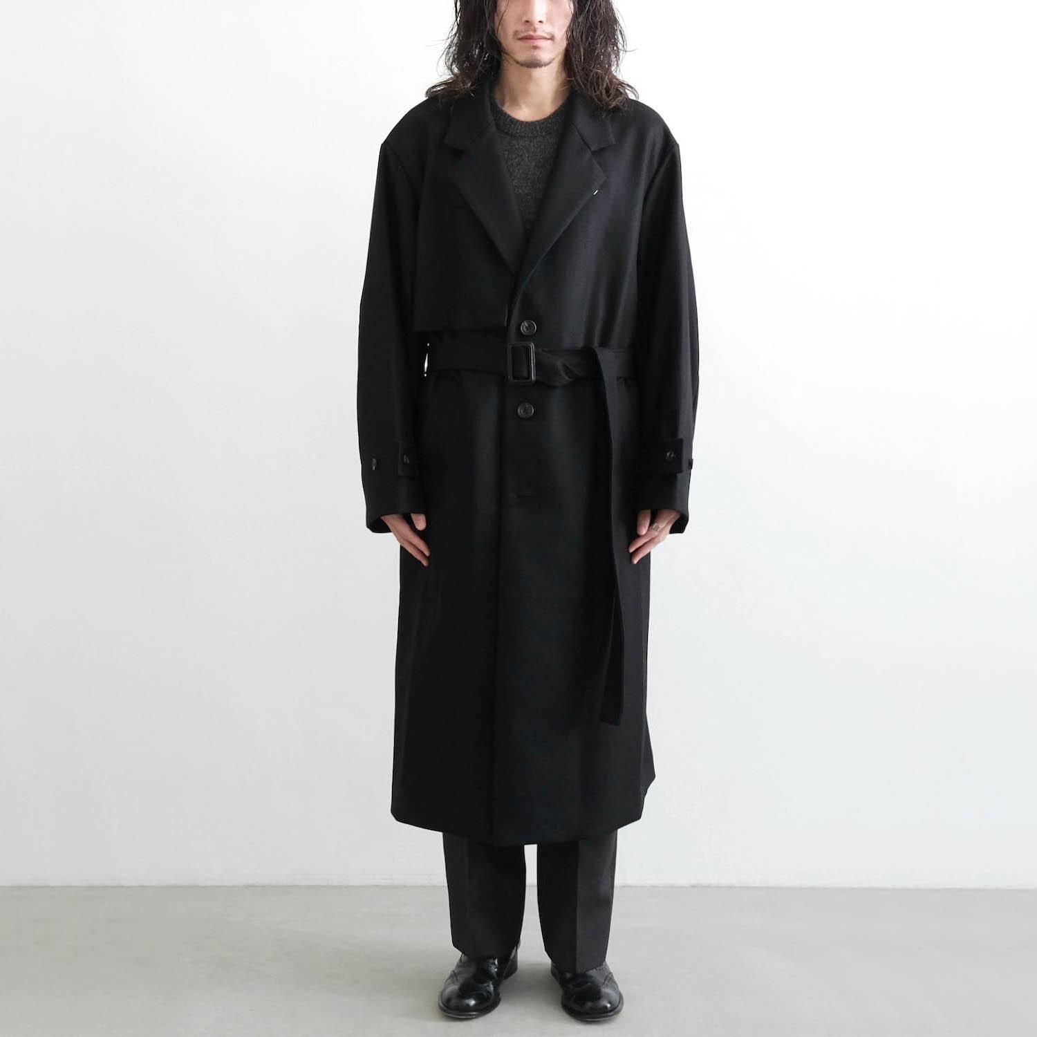 LAY CHESTER COAT [BLACK] - WUNDER 大阪 セレクトショップ 大阪梅田