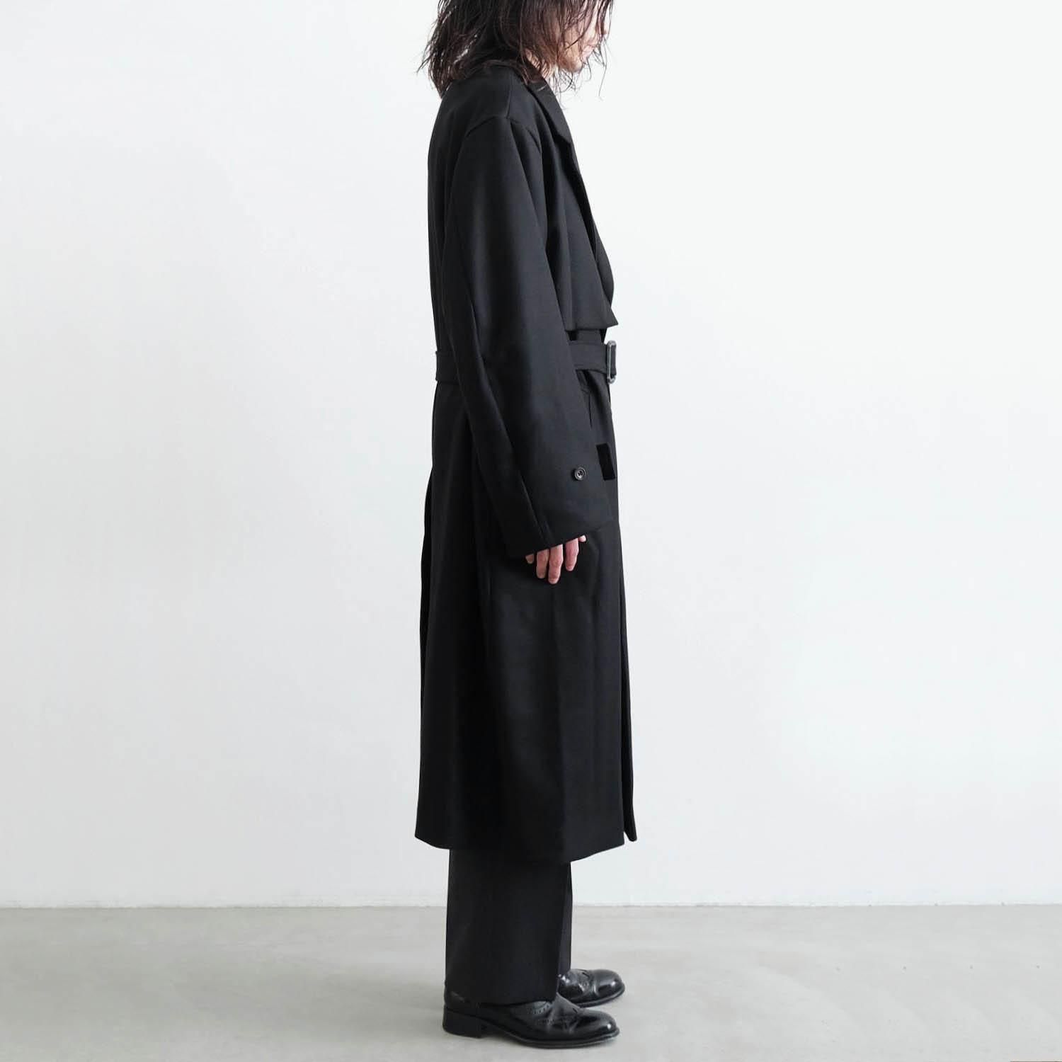 LAY CHESTER COAT [BLACK] - WUNDER 大阪 セレクトショップ 大阪梅田