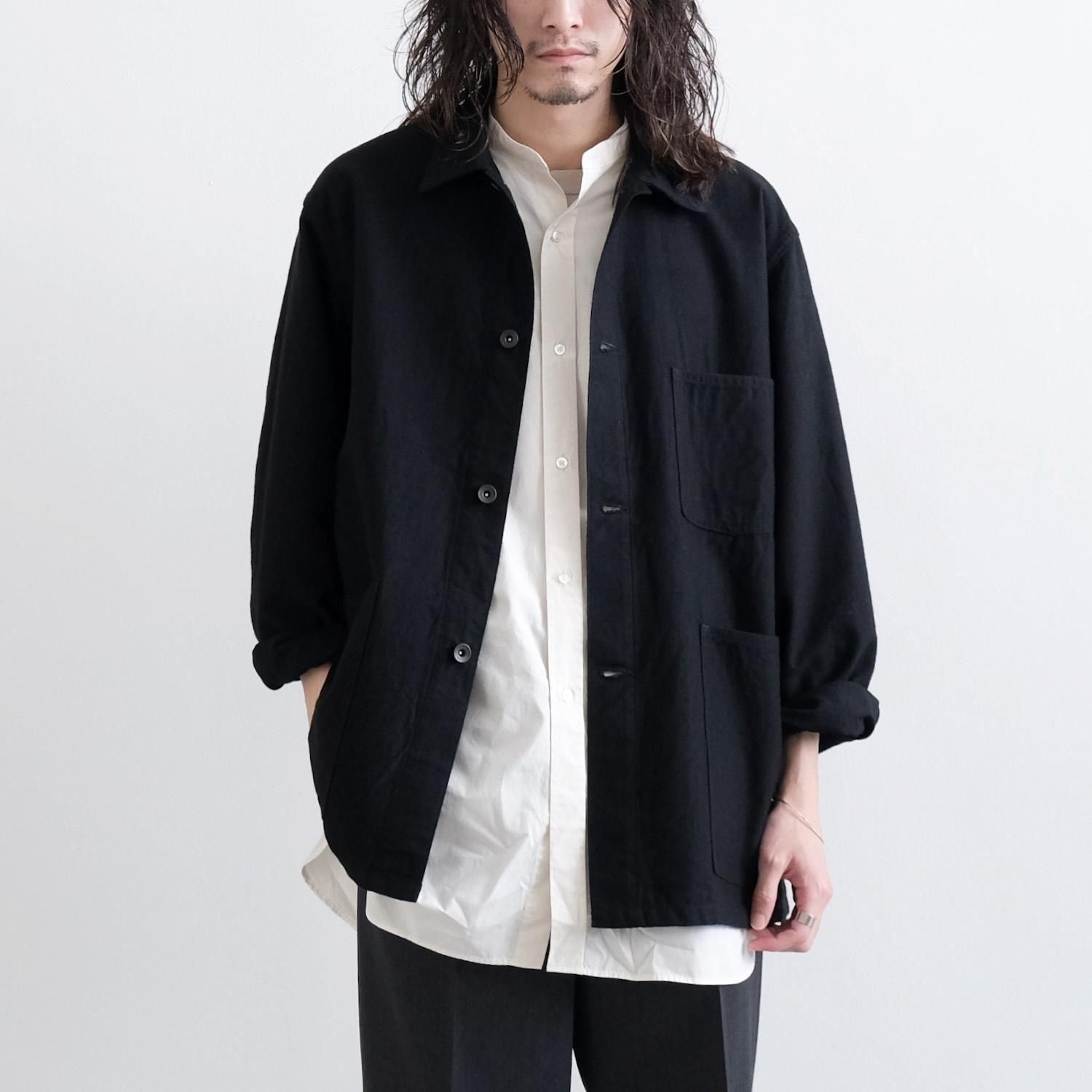 WOOL COTTON MOLESKIN JACKET [BLACK] - WUNDER 大阪 セレクトショップ