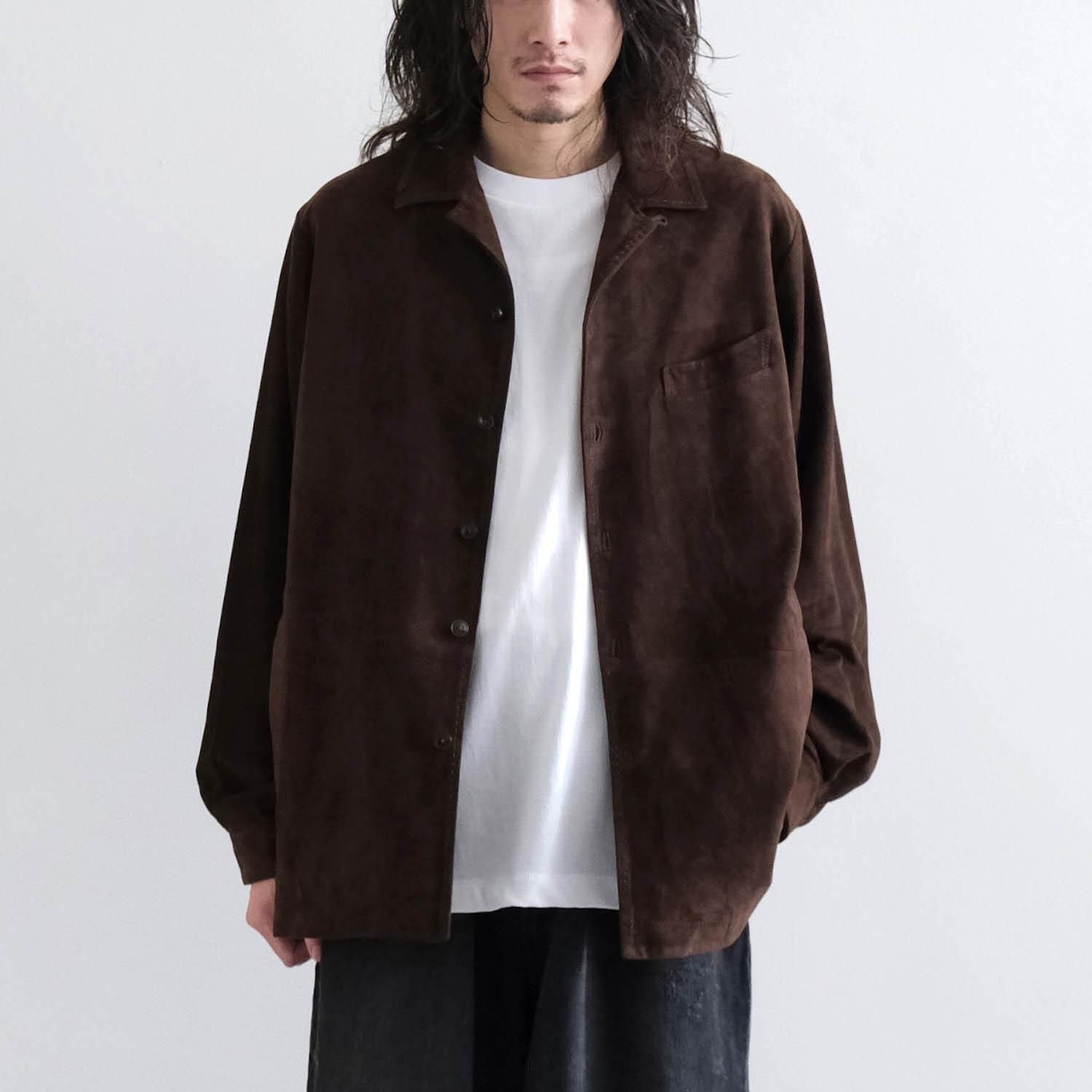 SUEDE SHIRTS JACKET [BROWN]