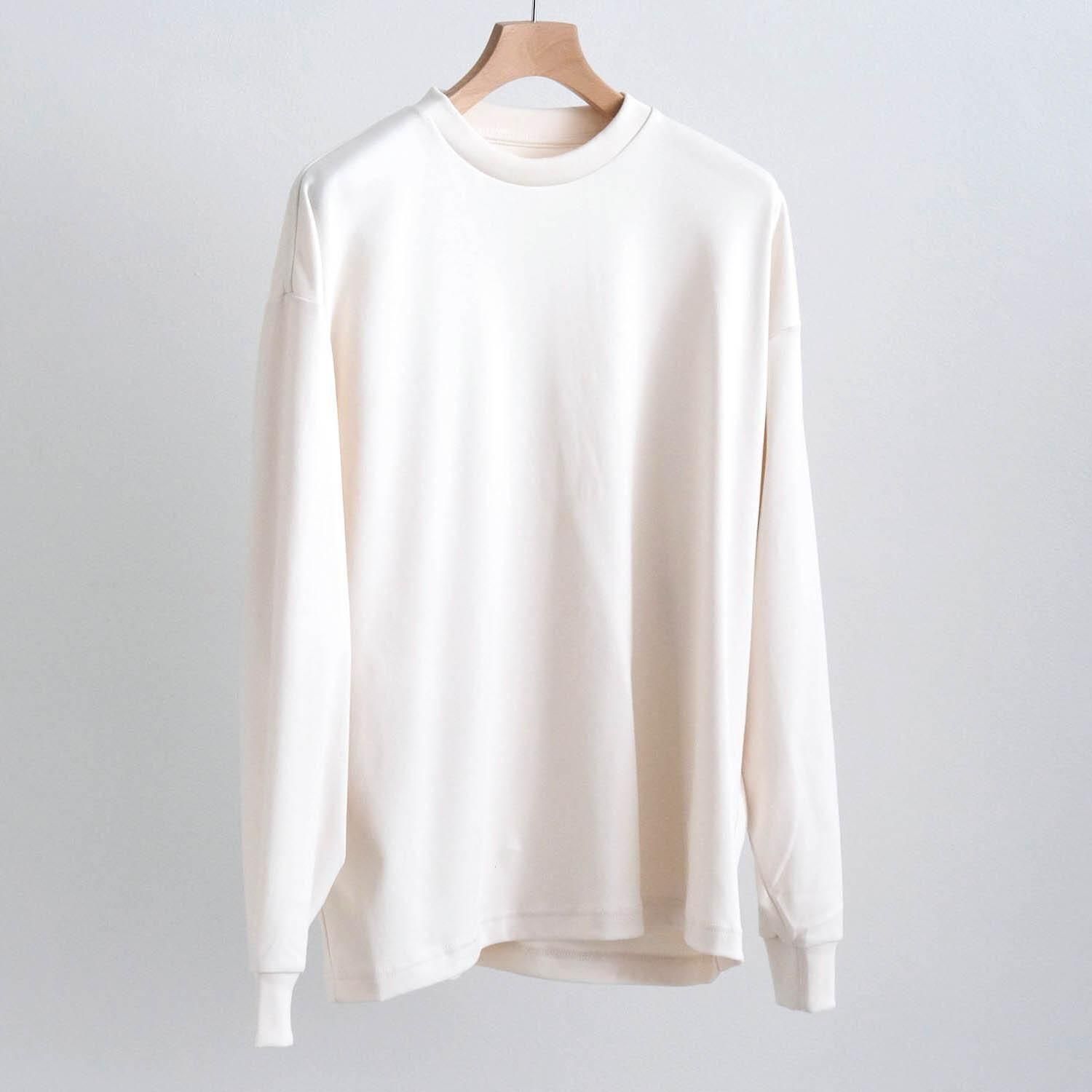 CASHMERE TOUCH HIGH-COUNT SMOOTH TAPERED OVERSIZED LONG SLEEVE [SLIGHTLY PINK]