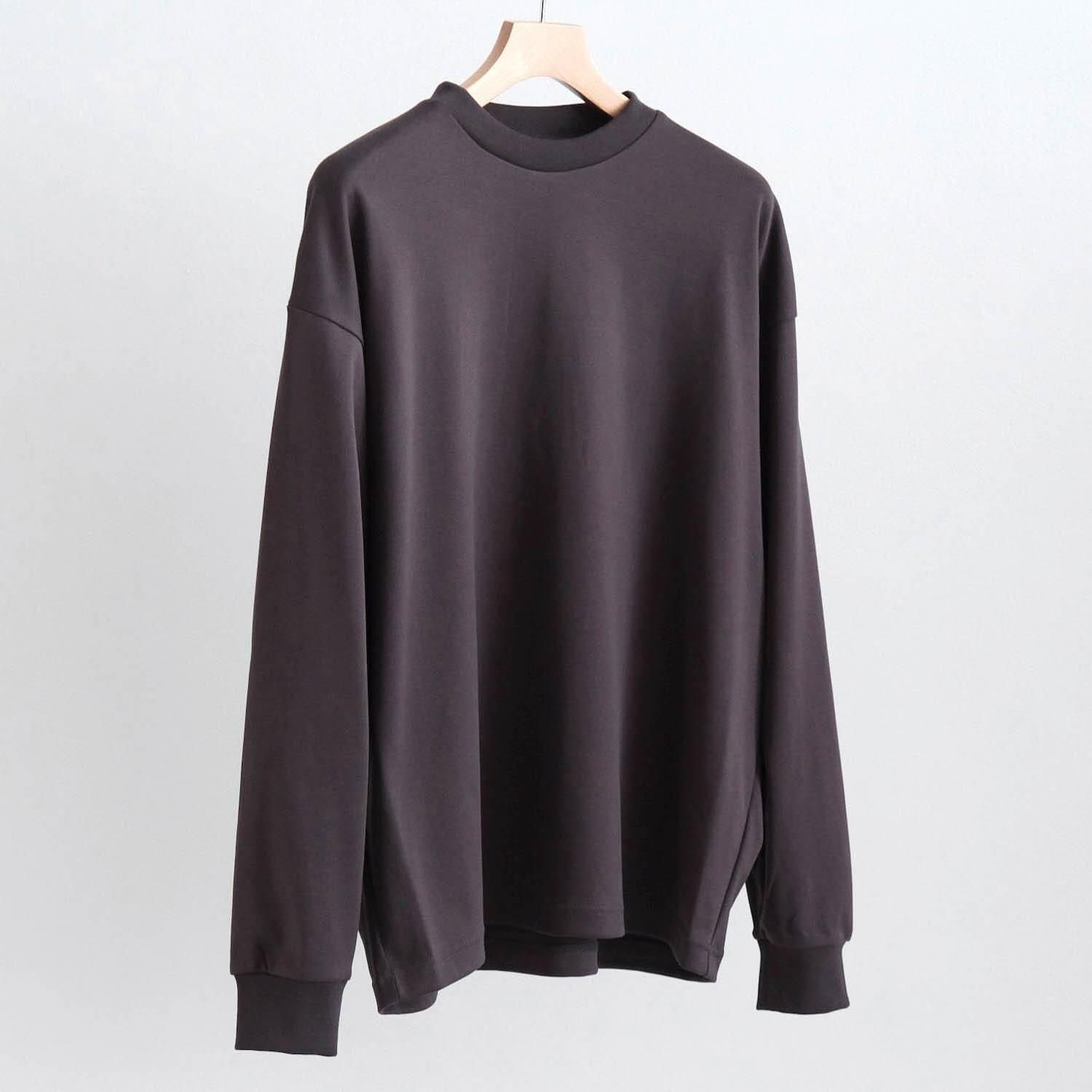 CASHMERE TOUCH HIGH-COUNT SMOOTH TAPERED OVERSIZED LONG SLEEVE [DARK PLUM]