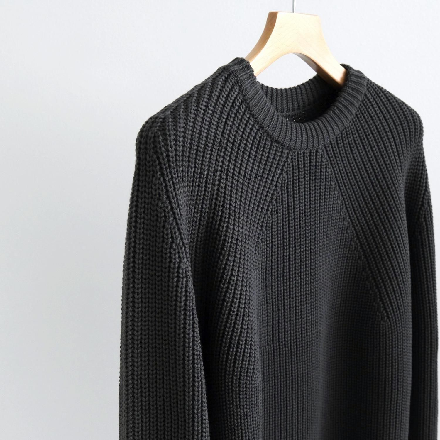 SIGNATURE CREW NECK [CHARCOAL BLUE] - WUNDER 大阪 セレクトショップ
