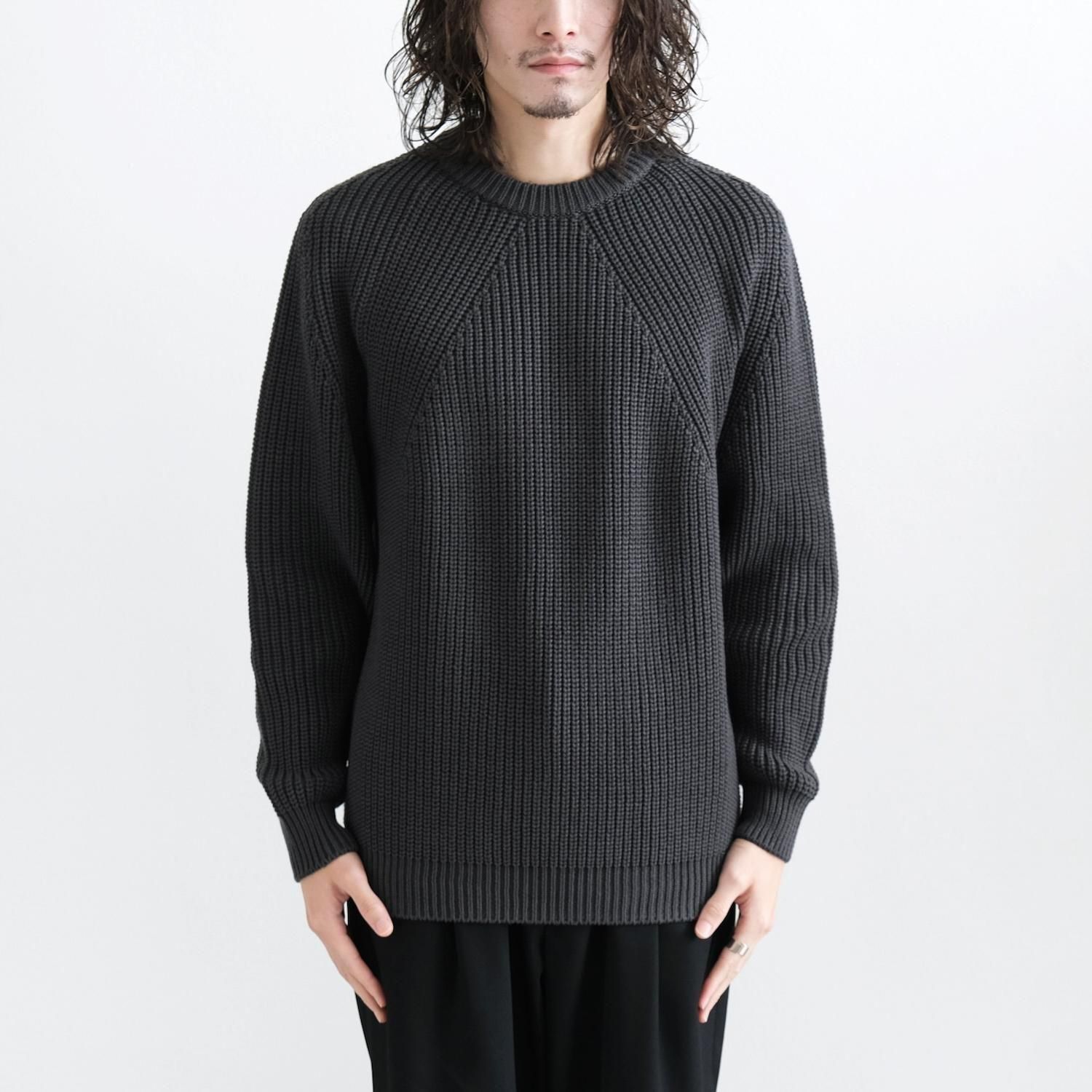 SIGNATURE CREW NECK [CHARCOAL BLUE] - WUNDER 大阪 セレクトショップ
