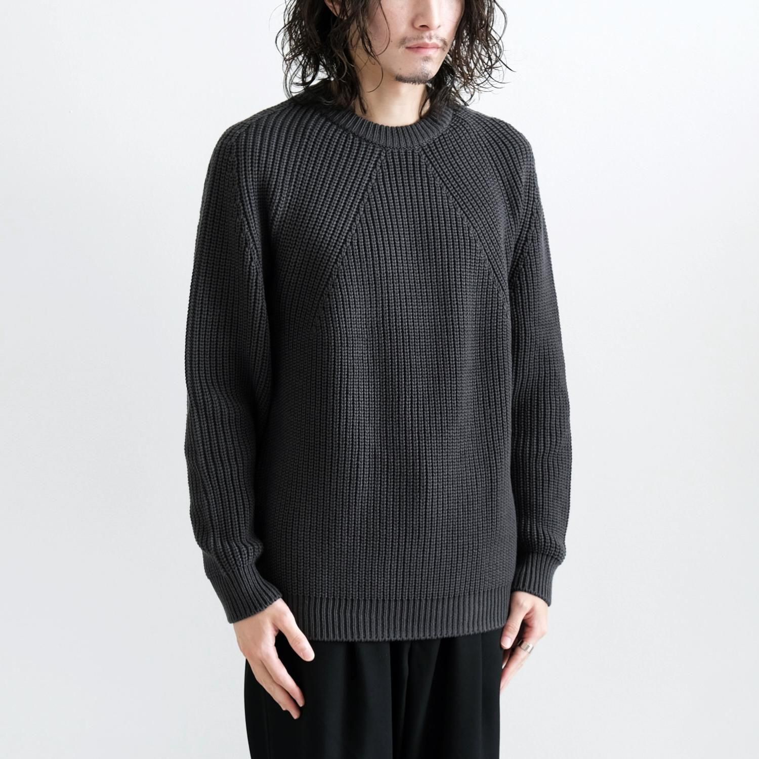 SIGNATURE CREW NECK [CHARCOAL BLUE] - WUNDER 大阪 セレクトショップ