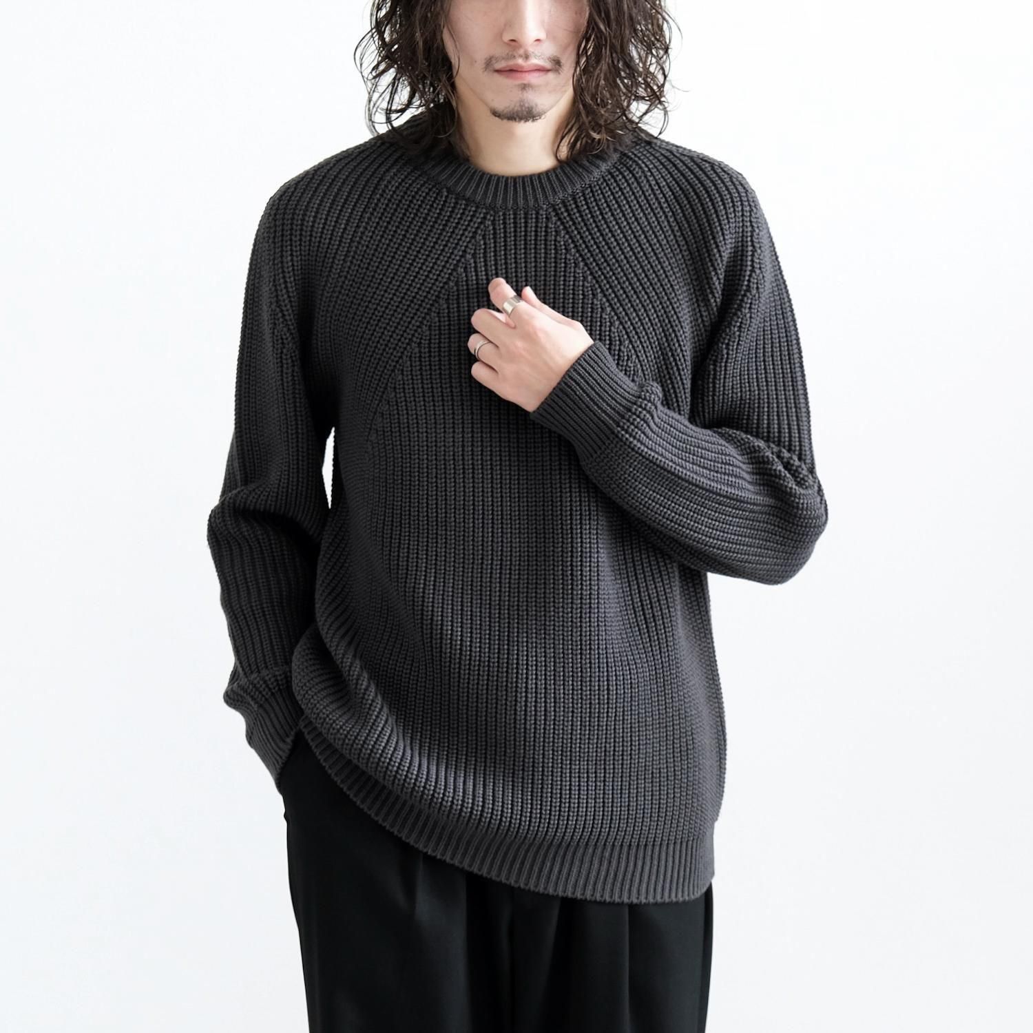 SIGNATURE CREW NECK [CHARCOAL BLUE] - WUNDER 大阪 セレクトショップ