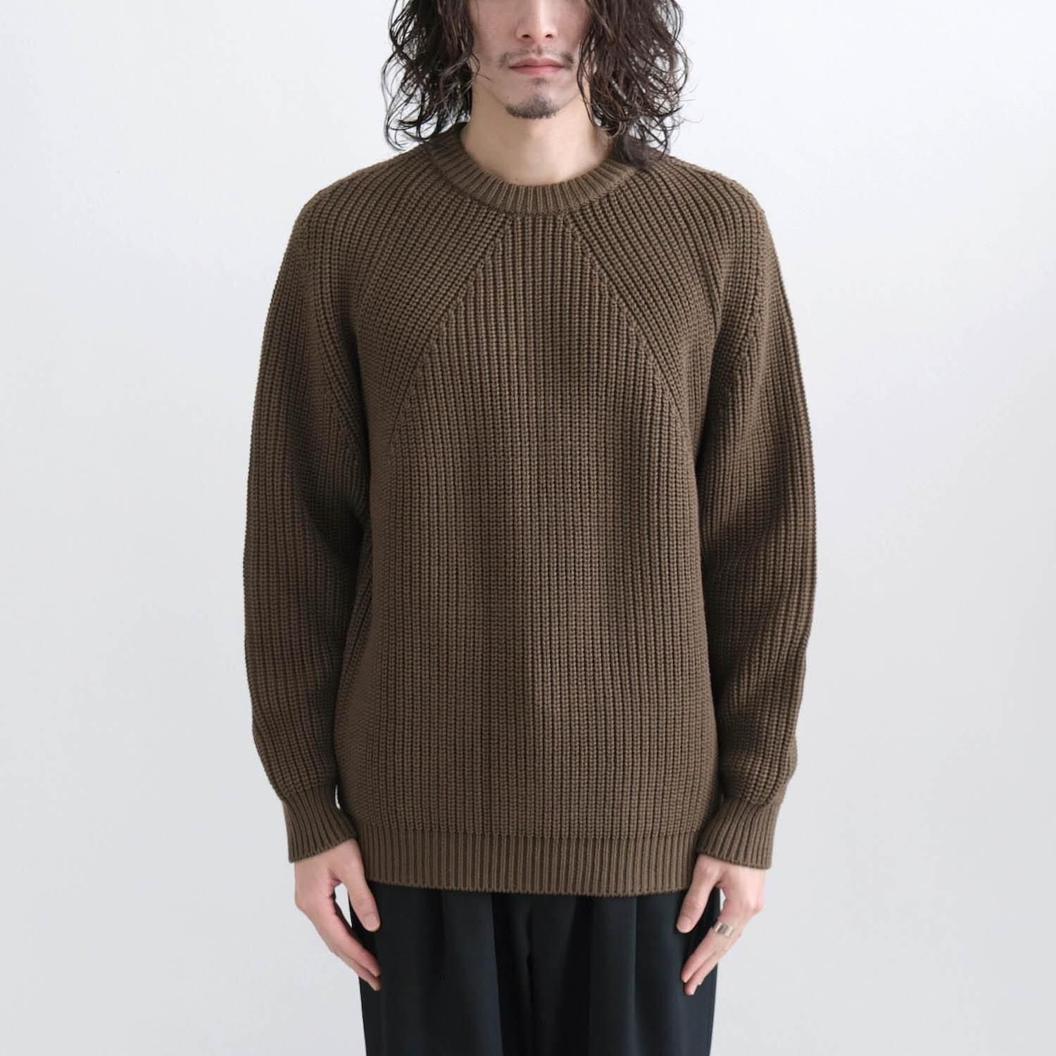 BATONER SIGNATURE CREW NECK クルーネック ニット 別注】＜BATONER＞ SIGNATURE CREW NECK/シグネチャー ミックス