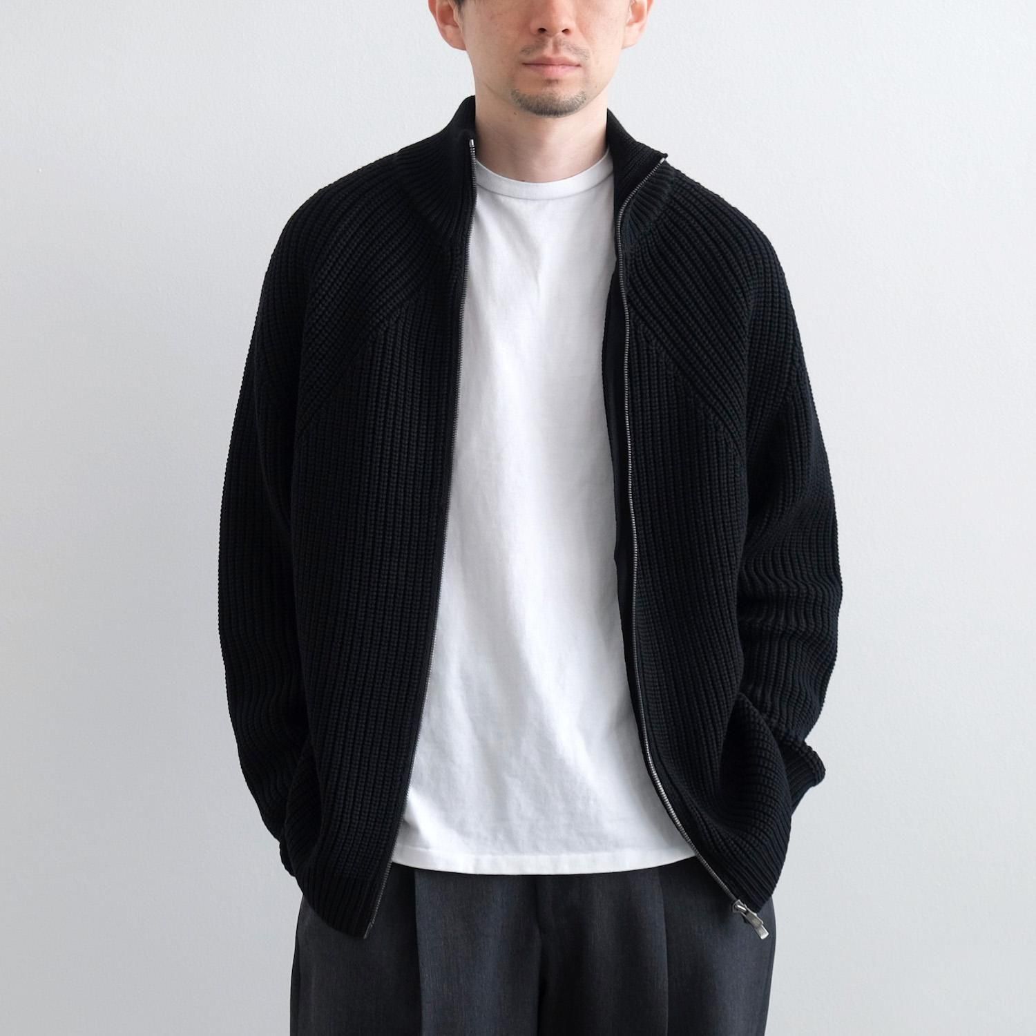 SIGNATURE DRIVERS KNIT [BLACK] - WUNDER 大阪 セレクトショップ 大阪