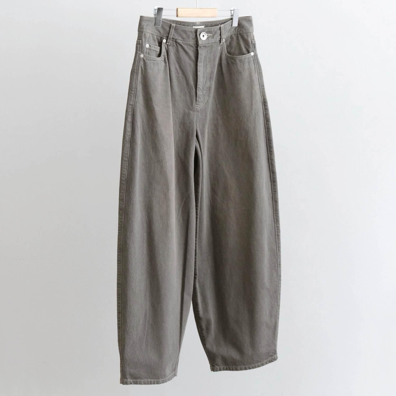 BARREL DENIM PANTS [BLEACH LIGHT GRAY]