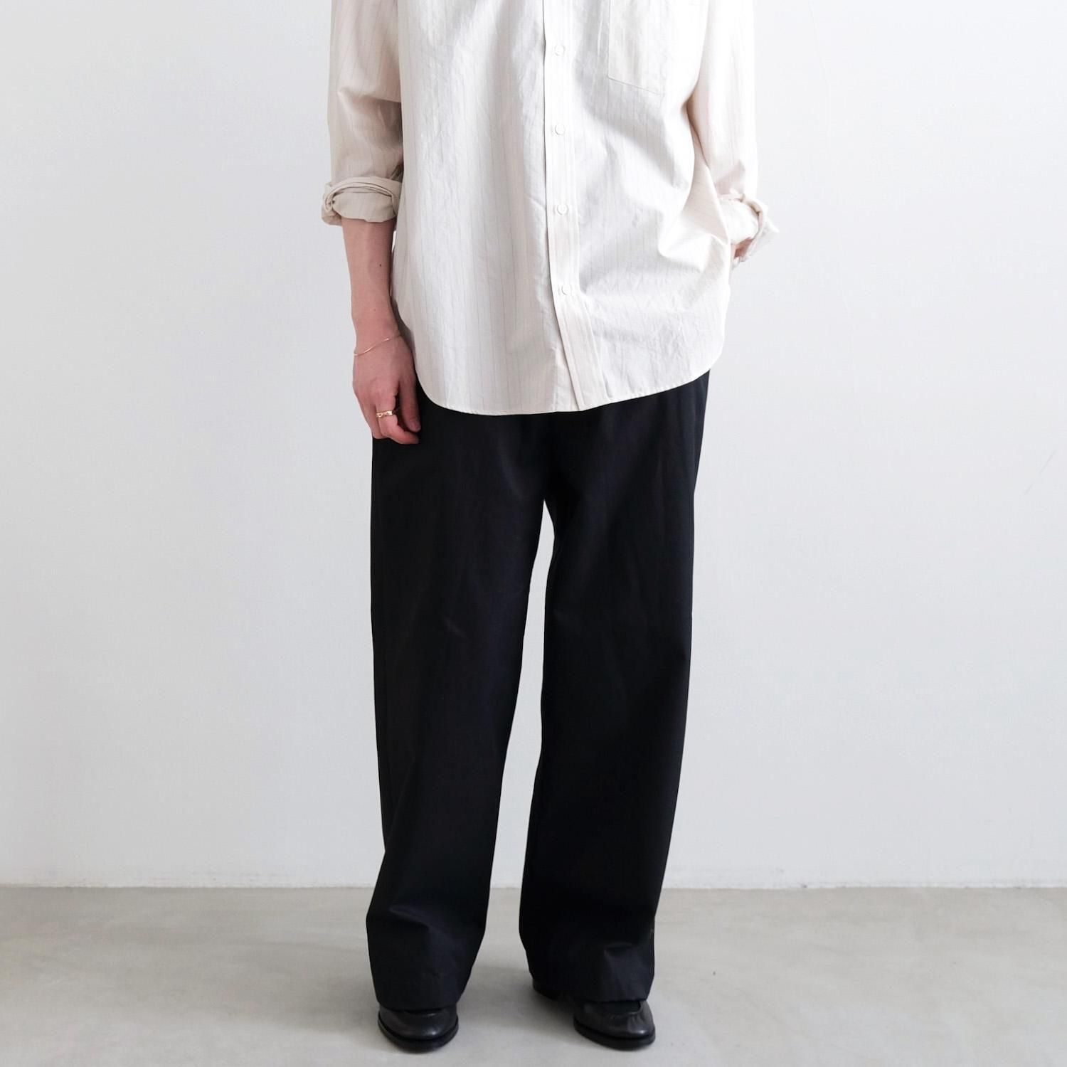 COTTON TWILL WORK PANTS  [BLACK]