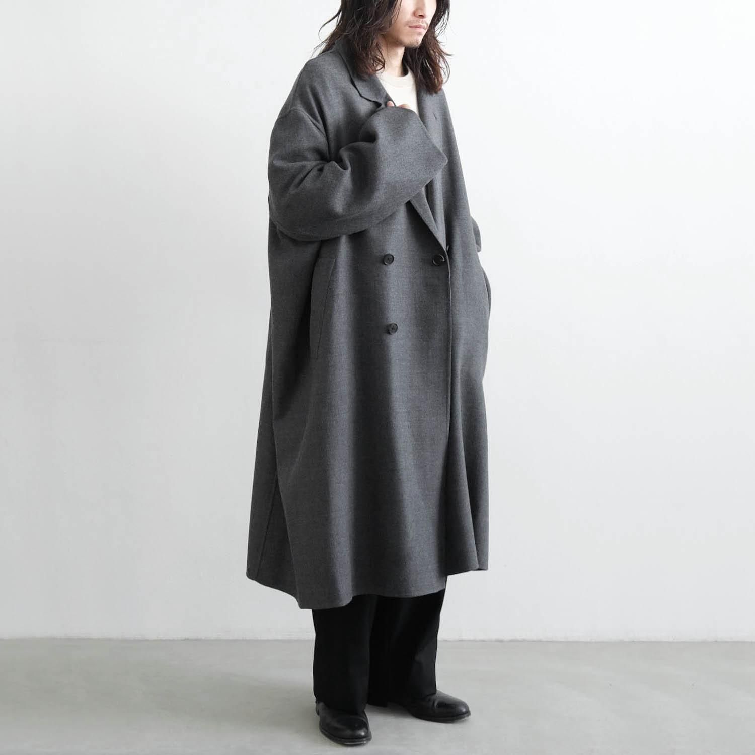 ジャケット・アウター 1990sArchive  Super Long Coat SUPER120S RIVER FLANNEL DRAPING GOWN OVERCOAT [CHARCOAL TOP