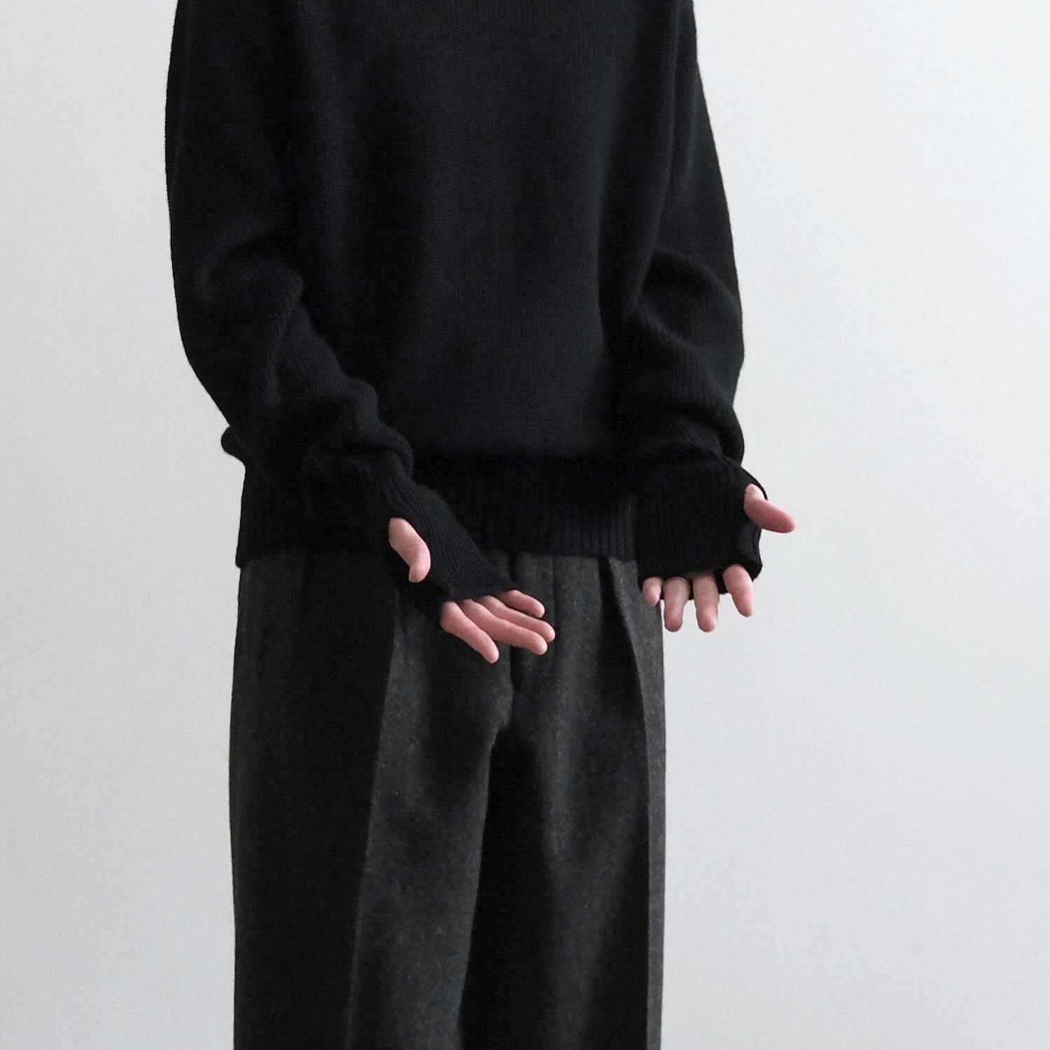 LAMB和紙 ARMY SWEATER [BLACK] - WUNDER 大阪 セレクトショップ 大阪
