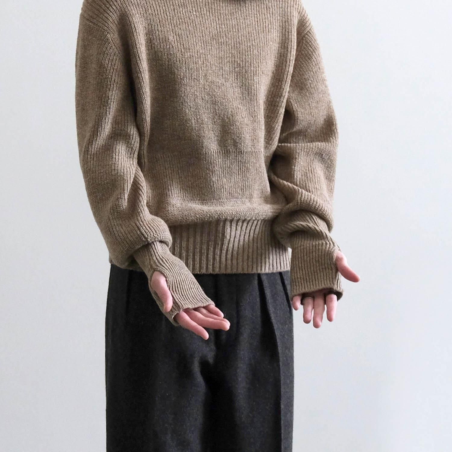 【美品】MAATEE&SONS 強撚SHETLAND FINELAMB ARMY 美品】MAATEE&SONS 強撚SHETLAND FINELAMB ARMY MAATEE&SONS 強撚