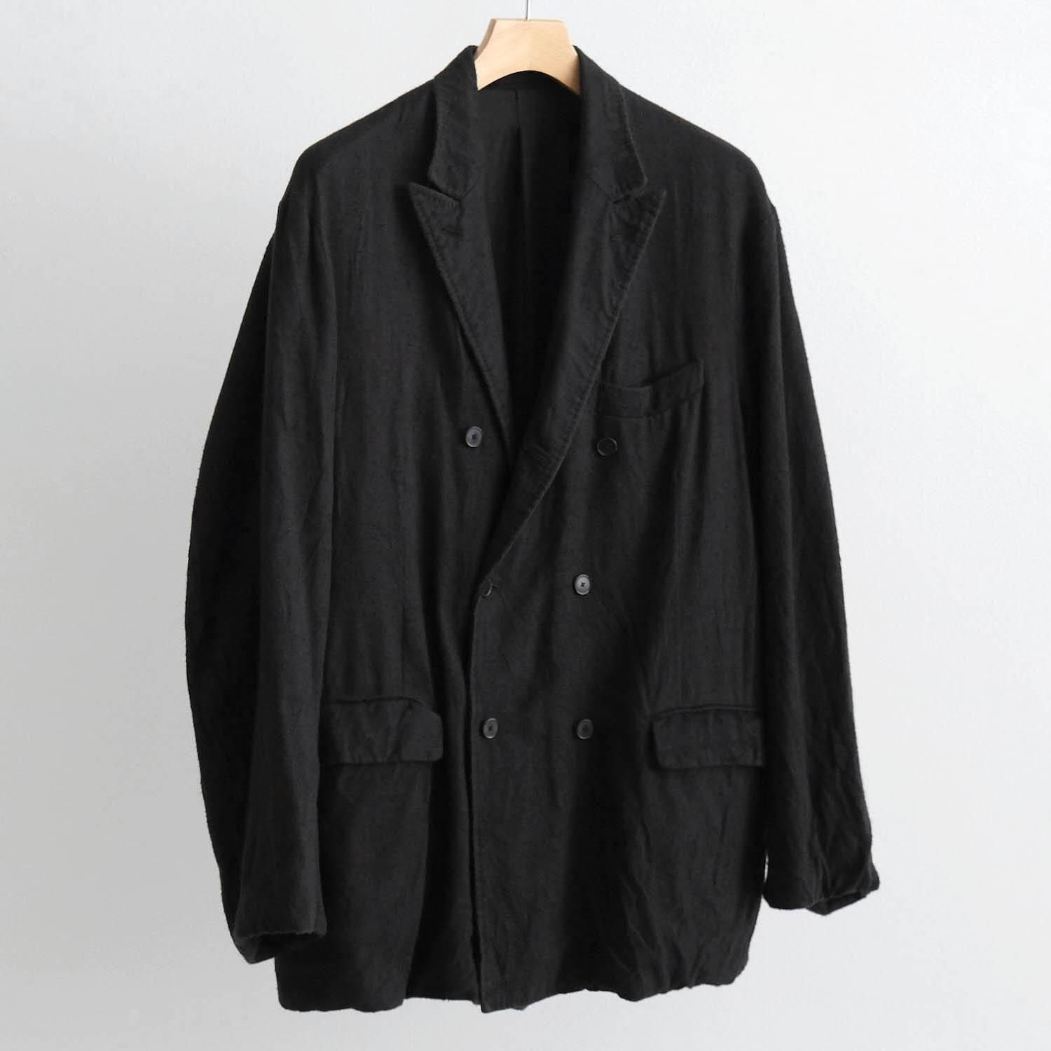 ֥GATHERED JK SILK NEL [BLACK]