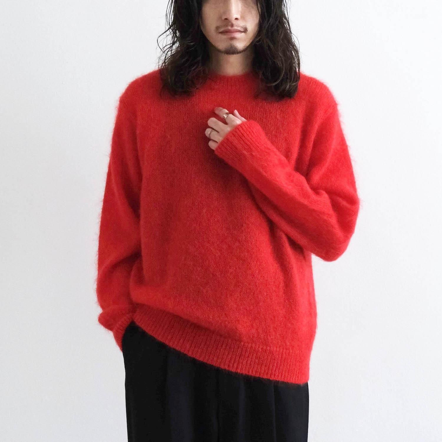 PURE MOHAIR CREW NECK [VERMILION]