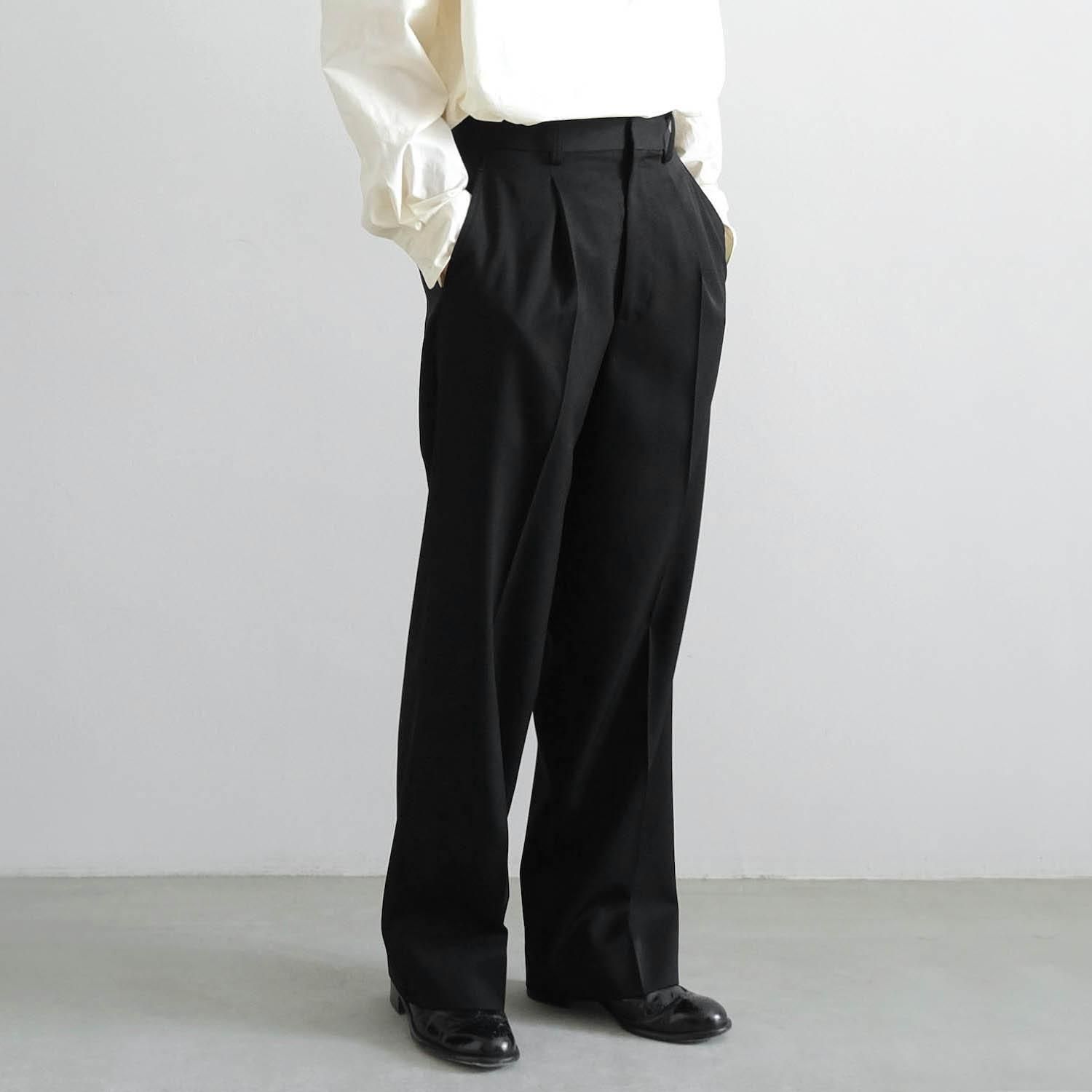 STRAIGHT TROUSERS [BLACK] - WUNDER 大阪 セレクトショップ 大阪梅田