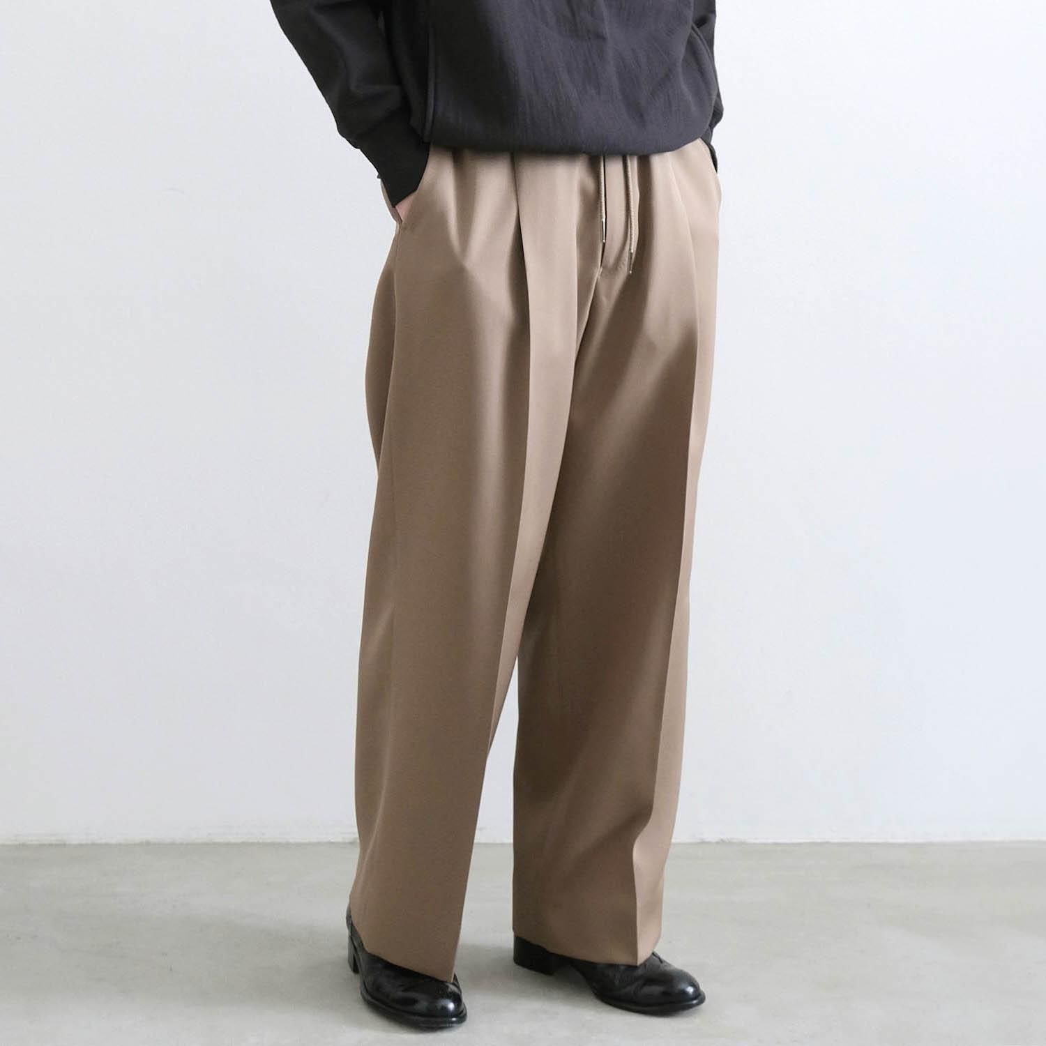 THE EASY SLACKS WIDE [BEIGE] - WUNDER 大阪 セレクトショップ 大阪