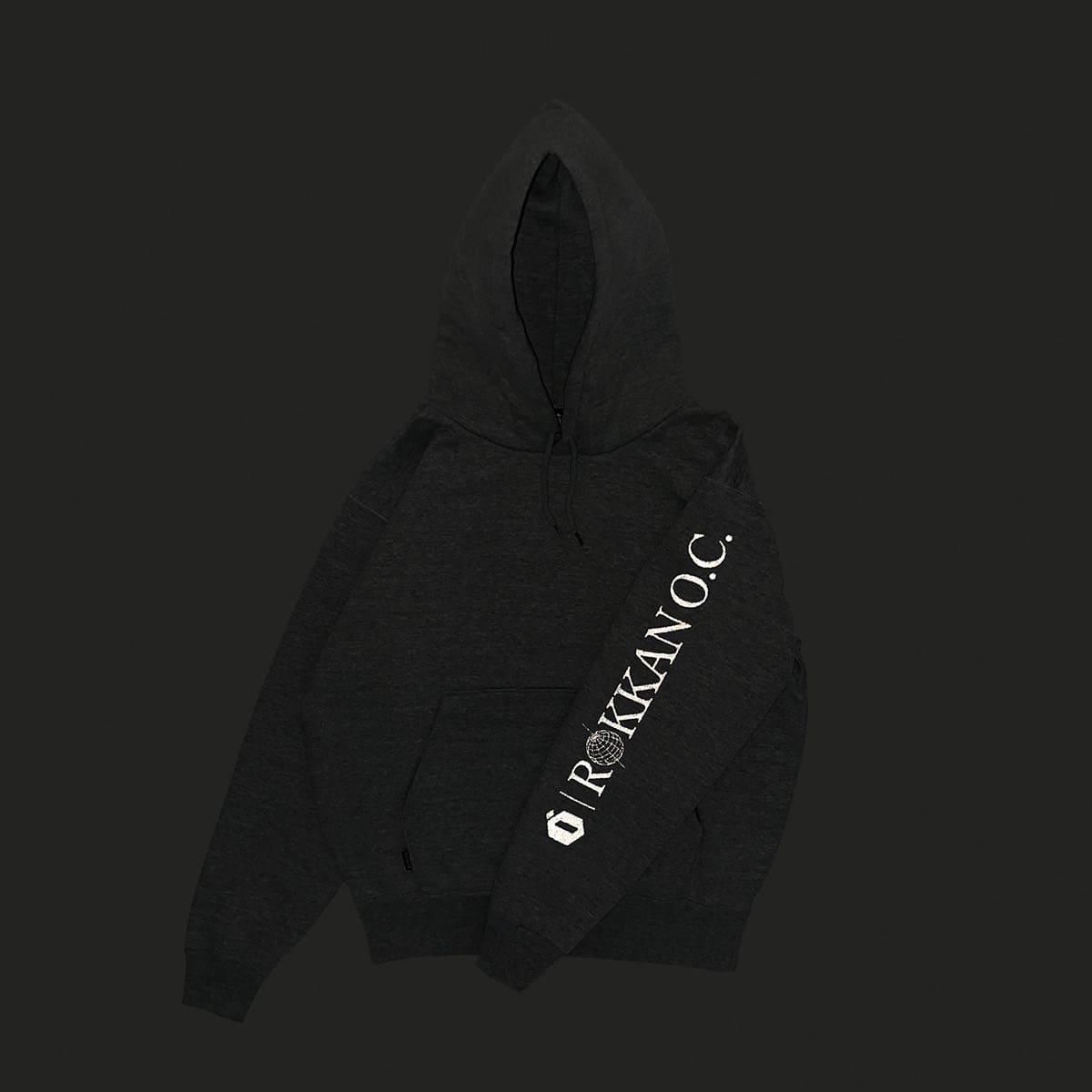 ROKKAN O.C._HEAVY WEIGHT HOODIE.(Reflector Sleeve)