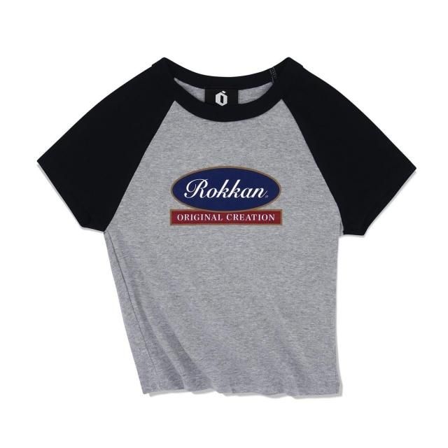ROKKAN O.C.WOMEN_EMB Raglan Tee.