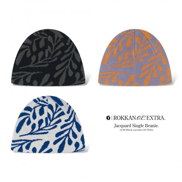 ROKKAN O.C.EXTRA_Jacquard Single Beanie.(LEAF)