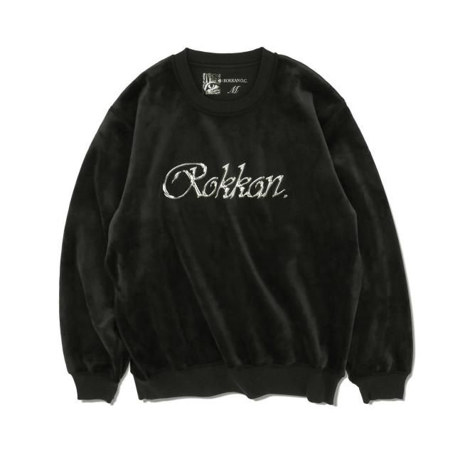ROKKAN O.C._VELOUR C.N.SWEAT.(BLACK)