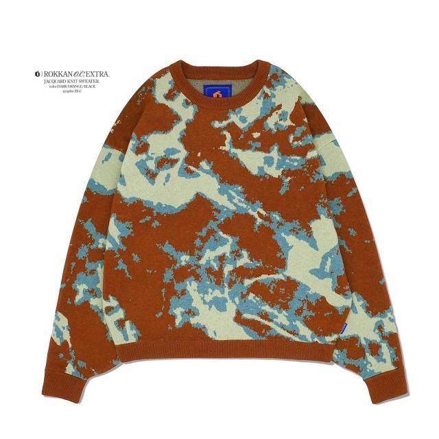 ROKKAN O.C.EXTRA_JACQUARD KNIT SWEATER.(BLC)
