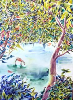 B・シャロワ、果樹園、日本未発売・限定画集画 B・シャロワ、果樹園、日本未発売・限定画集画