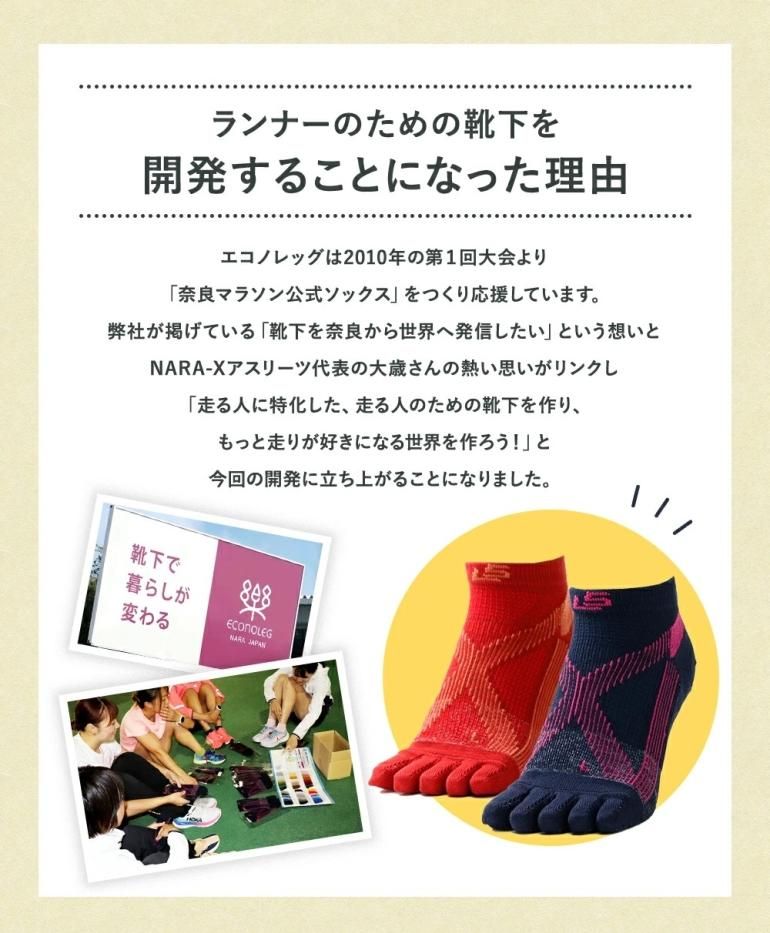 ソックスラボ ランニングソックス 5本指（バリエクロスタイプ