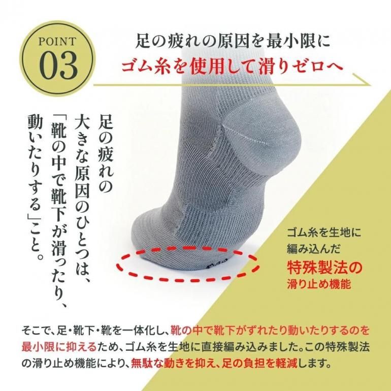 歩きやすくて疲れにくいビジネスソックス デキる男の靴下｜安心