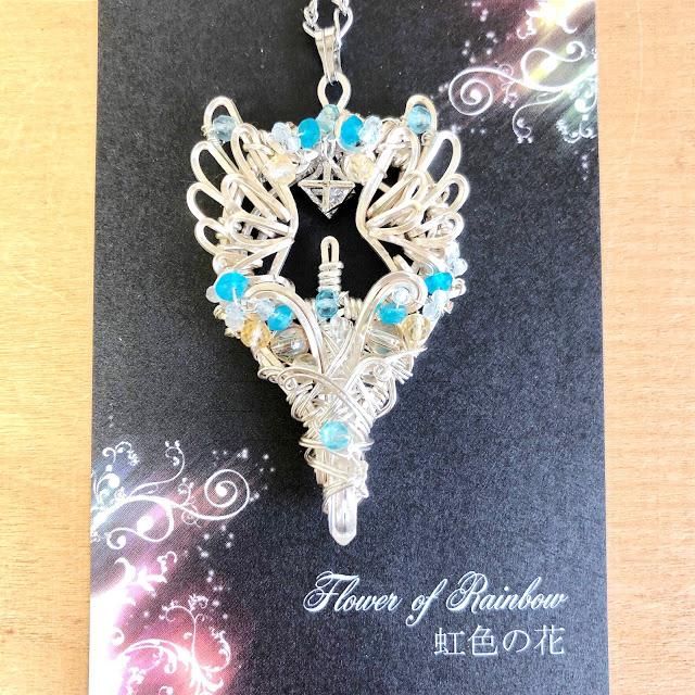 MICHELANGELO 天然石 青 ビーズネックレス　新品、未使用❗️ MICHELANGELO 天然石 青 ビーズネックレス 新品、未使用❗️