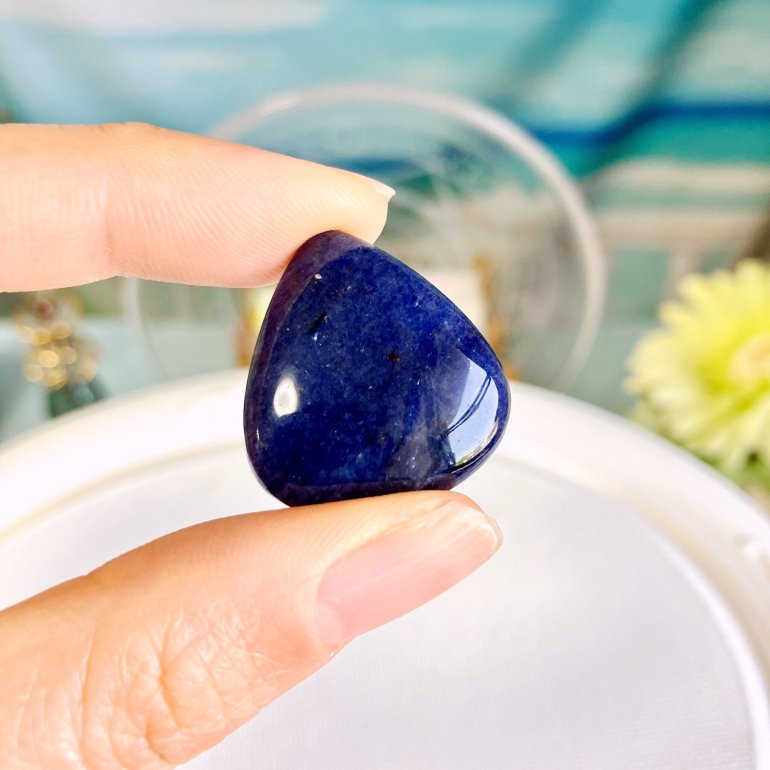 BWコラボ＊⑰【ブルーアベンチュリン-Blue Aventurine-】マロン＊ドロップ型＊ルースセレクトオーダー＊ -  虹色の花＊天然石とワイヤーワークアクセサリー＊