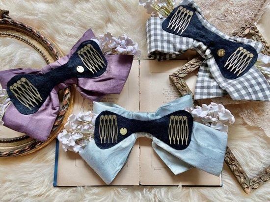 リボンとすみれのヘッドドレス（赤） - Belle des Poupee