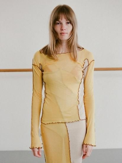 トップス Baserange SUN LAYER LONG SLEEVE Sun Layer Long Sleeve - sun yellow / hero red - ANYplace