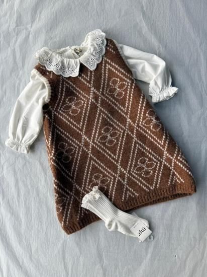 Fish&kids ニットワンピース Fish&kids ニットワンピース FISH & KIDS / FLOWER KNIT DRESS