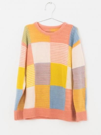 完売品　fish &kids PATCHWORK SWEATER 10-11y Patchwork - Children's Sweater – Hobbii