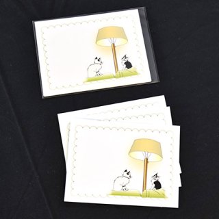 猫とランプ（ファンタジーカード3枚セット）
  