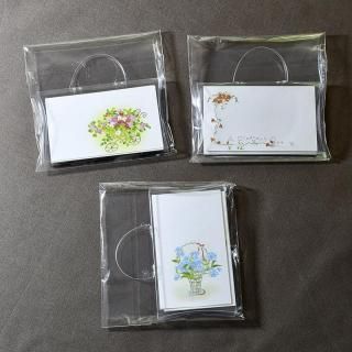 メッセージカード（ 春01 ）10絵柄10枚セット（透明ピローケース入 ）