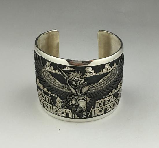 Hopi Bennett Kagenvema Overlay Bracelet - 練馬のインディアンジュエリー・雑貨のお店 Little  Pinetree Trading Post