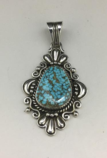 Navajo Fritson Toledo #8 Turquoise Pendant - 練馬のインディアン