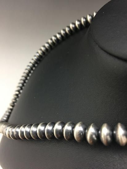 Navajo Michelle Jameson Silver Beads Necklace - 練馬の