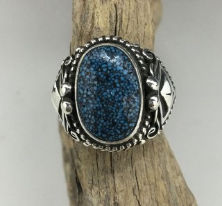 Navajo Fritson Toledo High Grade Kingman Turquoise Ring