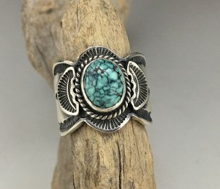 Navajo Sunshine Reeves Kingman Turquoise Ring