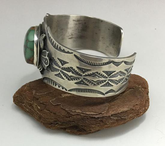 Navajo Gary Reeves Natural Fox Turquoise Cuff Bracelet - 練馬の