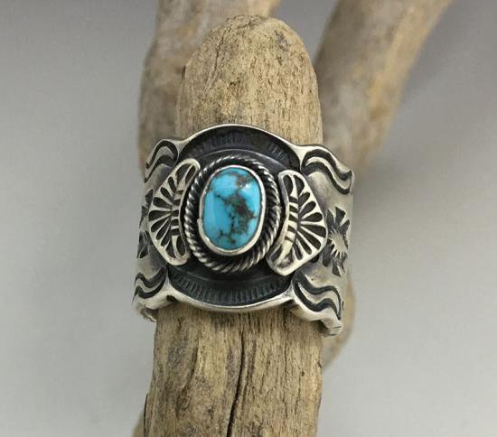 Navajo Gary Reeves Lone Mountain Turquoise Ring - 練馬の 