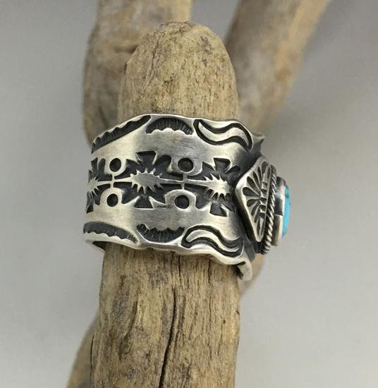 Navajo Gary Reeves Lone Mountain Turquoise Ring - 練馬のインディアンジュエリー・雑貨のお店  Little Pinetree Trading Post