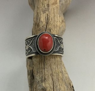 Navajo Gary Reeves Coral Ring