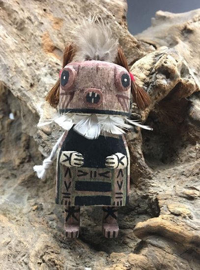 Hopi Kevin Quanimptewa Masau'u Mana Mini Katsina Doll - 練馬のインディアンジュエリー・雑貨のお店  Little Pinetree Trading Post